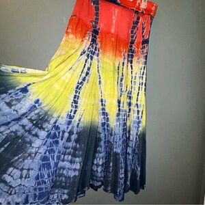 Raviya Tie Dyed Skirt Y2K BOHO Hippie Rainbow size medium M